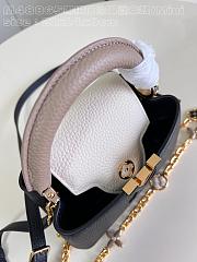 Louis Vuitton LV Mini Capucines Black Cream Gray 21x14x8cm - 2