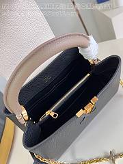 Louis Vuitton LV Capucines MM Black Cream Gray 31 x 20 x 11 cm - 4