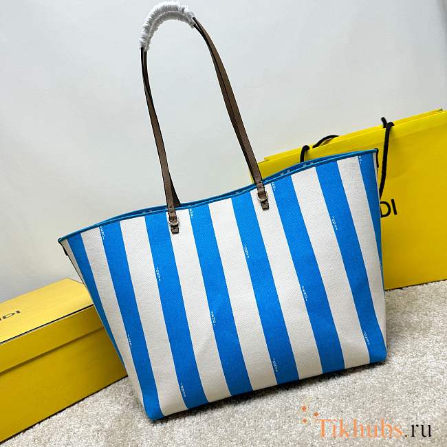 Fendi Large Roll Reversible Shopper Light Blue 35x32x19.5cm - 1