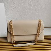 Prada Soft Beige Leather Shoulder Bag 35x18x10.5cm - 1