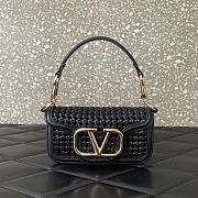 Valentino Alltime Foldover Top Shoulder Bag Black 19x10.5x5cm - 1