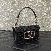 Valentino Alltime Foldover Top Shoulder Bag Black 19x10.5x5cm - 2