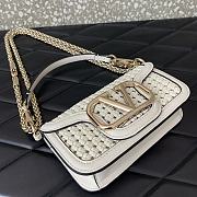 Valentino Alltime Foldover Top Shoulder Bag White 19x10.5x5cm - 5