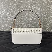 Valentino Alltime Foldover Top Shoulder Bag White 19x10.5x5cm - 3