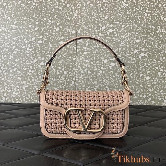 Valentino Alltime Foldover Top Shoulder Bag Pink 19x10.5x5cm - 1