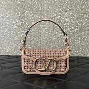 Valentino Alltime Foldover Top Shoulder Bag Pink 19x10.5x5cm - 1