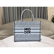 Dior Medium Book Tote Pale Blue Black Allover 36 x 27.5 x 16.5 cm - 1