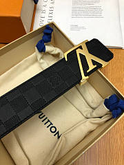 Louis Vuitton LV Damier Black Gold belt 4cm - 5