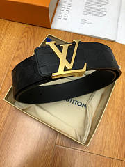 Louis Vuitton LV Damier Black Gold belt 4cm - 2