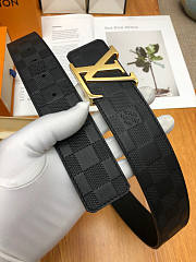 Louis Vuitton LV Damier Black Gold belt 4cm - 4