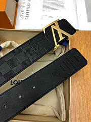 Louis Vuitton LV Damier Black Gold belt 4cm - 3