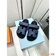 Hermes Paris Chypre Blue Sandals - 3