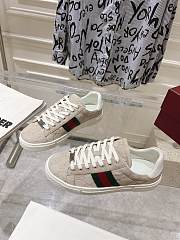 Gucci Ace Sneaker Web Beige Suede - 1