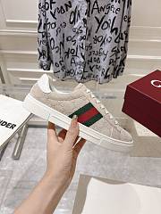 Gucci Ace Sneaker Web Beige Suede - 5