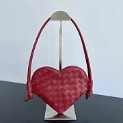 Bottega Veneta Mini Solstice Heart Dark Red 22x18x2cm - 1