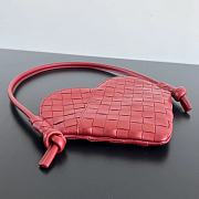 Bottega Veneta Mini Solstice Heart Dark Red 22x18x2cm - 3