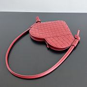 Bottega Veneta Mini Solstice Heart Dark Red 22x18x2cm - 4