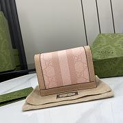 Gucci Ophidia GG Card Case Wallet Pink 11x8.5x3cm - 3