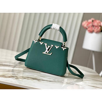 Louis Vuitton LV Capucines Mini Green Bag 21x14x8cm