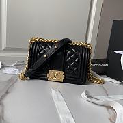 Chanel Small Flap Bag 24A Black Caviar Gold 20cm - 1