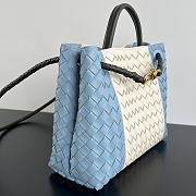 Bottega Veneta Medium Andiamo White Blue 32x25x11cm - 4