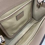 Gucci Small Tote Bag Shadow Taupe Leather 24x17.5x8.5cm - 3