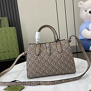 Gucci Small Tote Bag Shadow Taupe Leather 24x17.5x8.5cm - 2