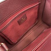 Gucci Small Tote Bag Shadow Red Leather 24x17.5x8.5cm - 3