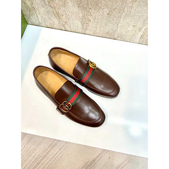 Gucci Tuseda Brown Leather Shoes