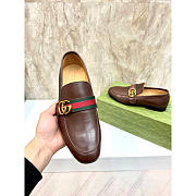 Gucci Tuseda Brown Leather Shoes - 3