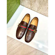 Gucci Tuseda Brown Leather Shoes - 2