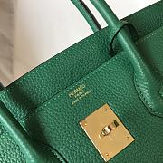 Hermes Birkin 25 Bag Green Togo Gold 25cm - 3