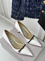 Jimmy Choo White Rosalia 65 Patent Leather Pumps Heel - 4