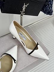 Jimmy Choo White Rosalia 65 Patent Leather Pumps Heel - 3