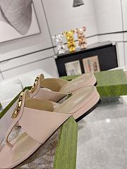 Gucci Pink Blondie Leather Sandal - 5