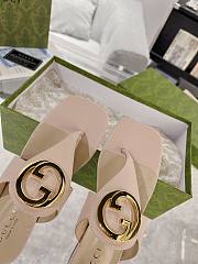 Gucci Pink Blondie Leather Sandal - 3