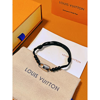 Louis Vuitton LV Silver Lockit Beads Bracelet