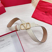 Valentino VLogo Signature Reversible Belt Calfskin Leather Belt 4cm - 3