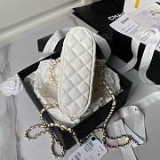 Chanel Clutch With Strap Lambskin Gold White 16x11x5.5cm - 3