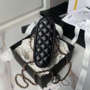 Chanel Clutch With Strap Lambskin Gold Black 16x11x5.5cm - 4