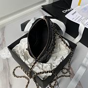 Chanel Clutch With Strap Lambskin Gold Black 16x11x5.5cm - 5