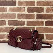 Gucci GG Marmont Small Multi-Pocket Red Bag 25.5x15x7cm - 4