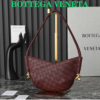 Bottega Veneta Solstice Mini Shoulder Bag Red Wine 28x18x5cm