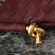 Bottega Veneta Solstice Mini Shoulder Bag Red Wine 28x18x5cm - 3