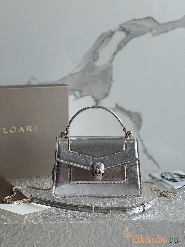 Bvlgari Serpenti Forever Top Handle Silver 19x11x6cm - 1