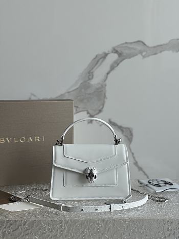 Bvlgari Serpenti Forever Top Handle White 19x11x6cm