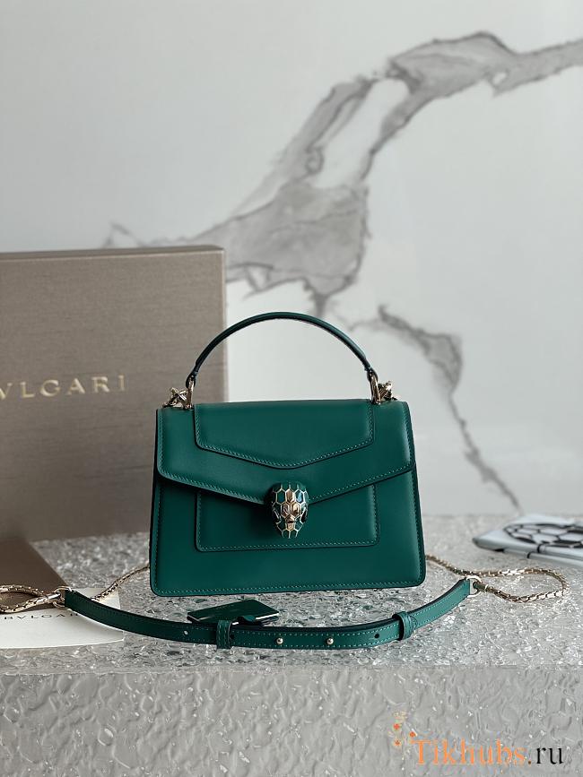 Bvlgari Serpenti Forever Top Handle Green 19x11x6cm - 1