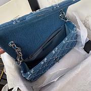 Chanel Flap Bag Denim Silver 25cm - 4