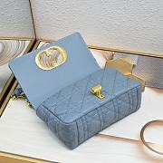 Dior Small Caro Bag Blue Gold 21x13x8cm - 6