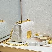 Dior Small Caro Bag White Gold 21x13x8cm - 5